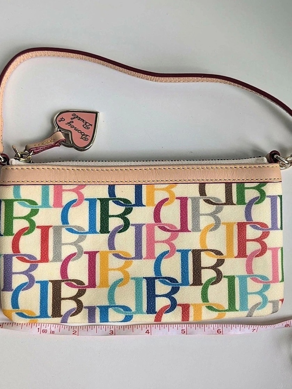 Dooney and Bourke Multicolor Monogram wristlet